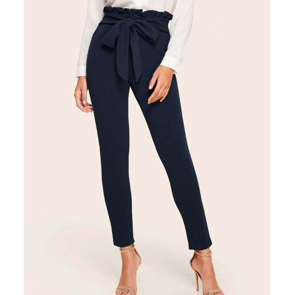 2/$13 Black paper bag pants